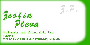 zsofia pleva business card